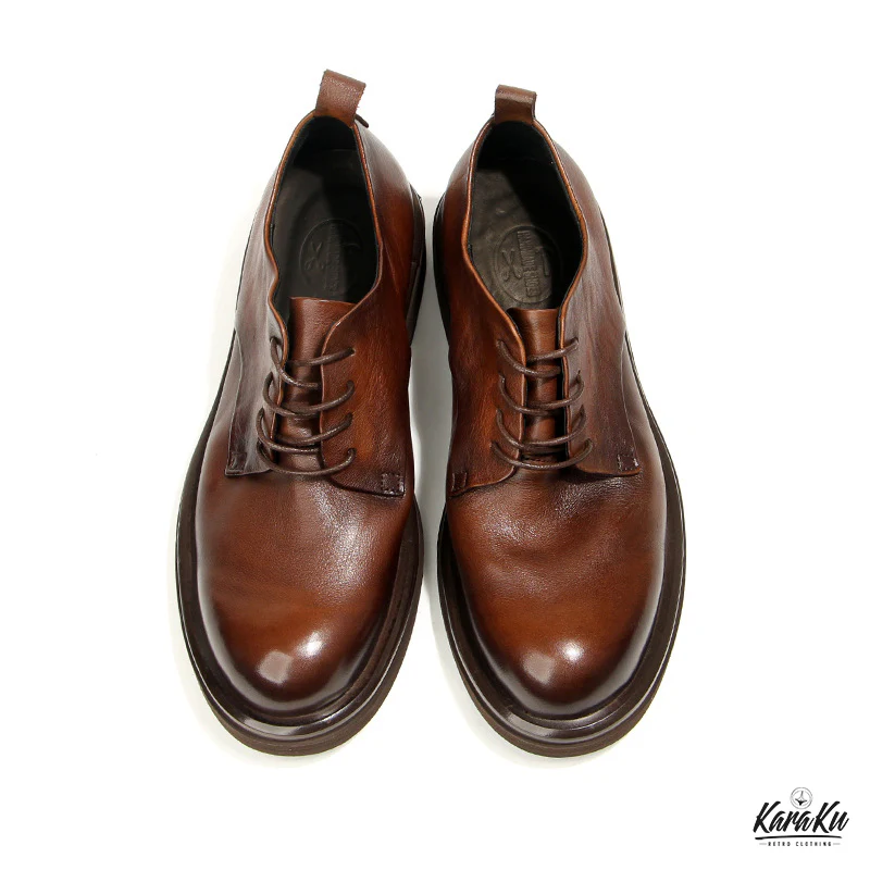 Business&Casual　カラーラビング加工本革ダービーシューズ - Image 8