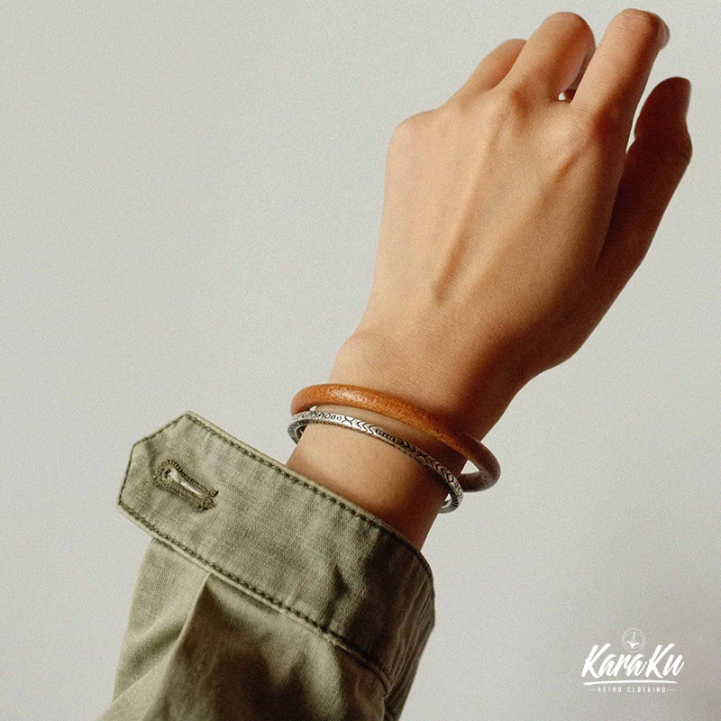 本革レザー 真鍮マグネットブレスレット - Image 6