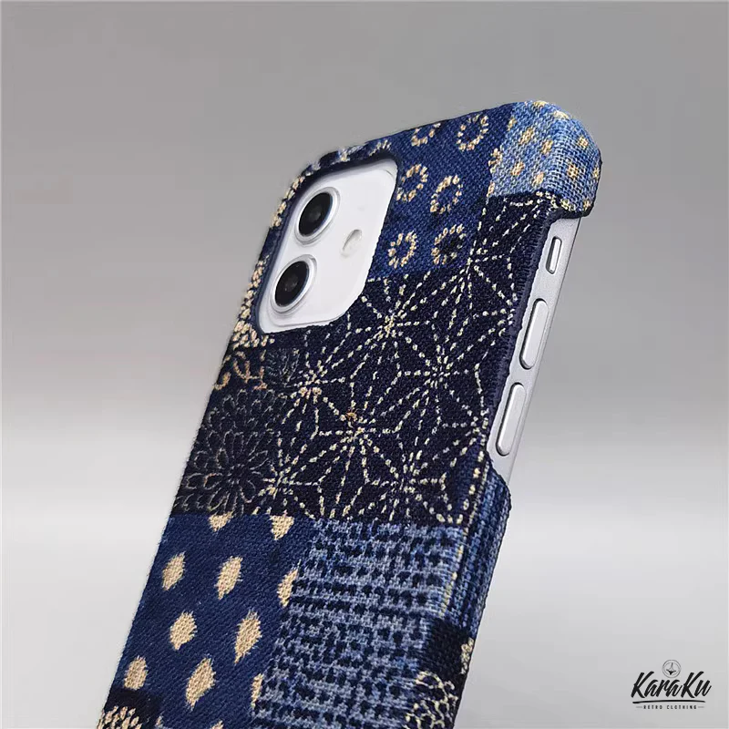 「職人手作り」藍染古布スマホケース - Image 8