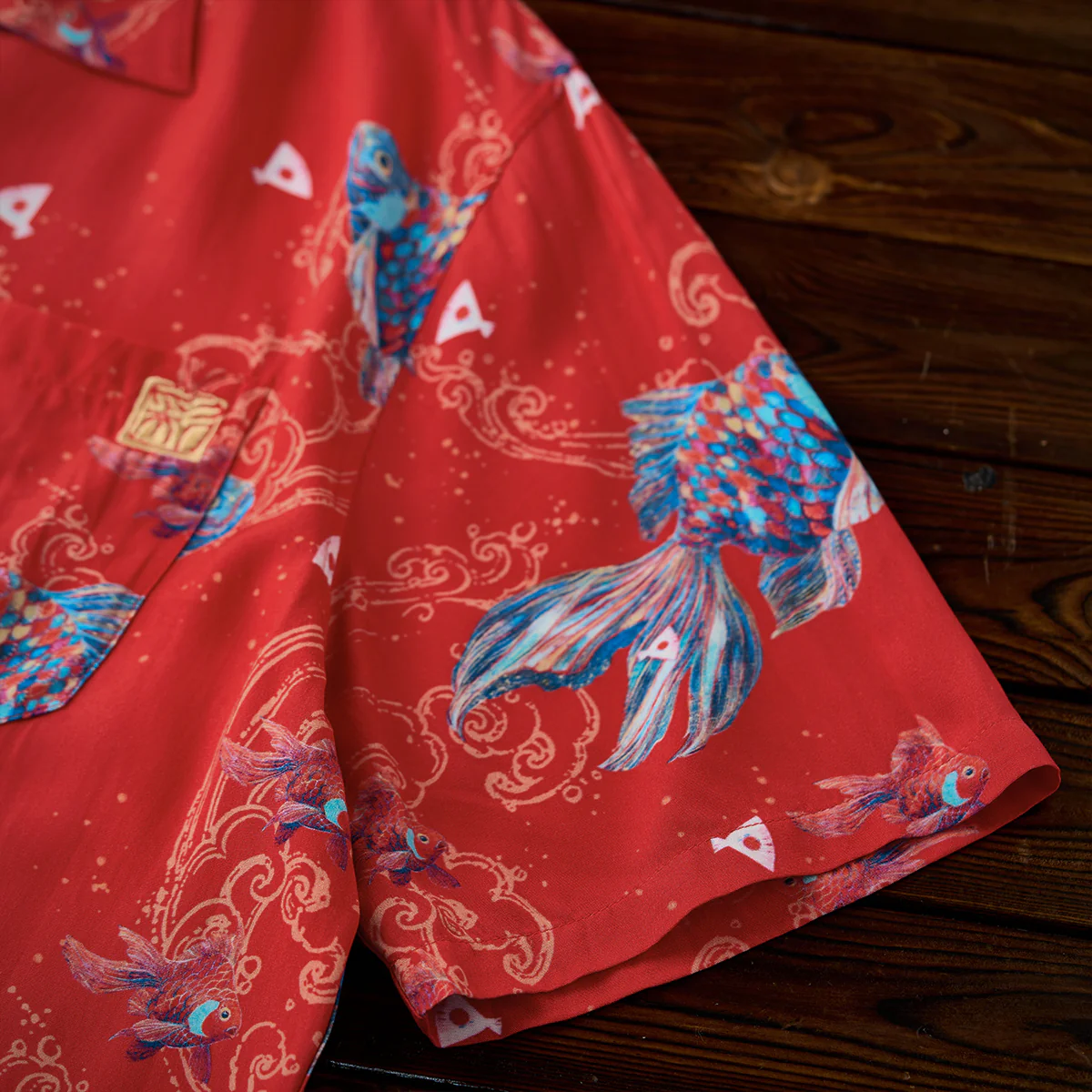 KARAKUｘ彩蘭弥「那須与一」総柄アロハシャツ - Image 16