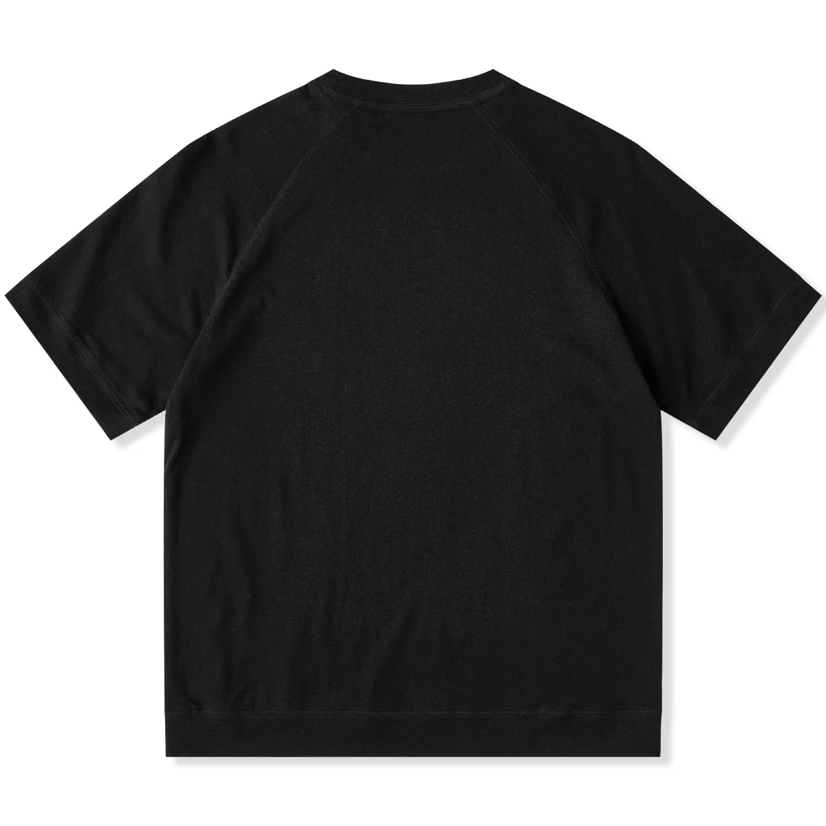 Vガゼット入り　ヘンプ×ウール混紡オーダーメイド生地半袖Tシャツ - Image 2