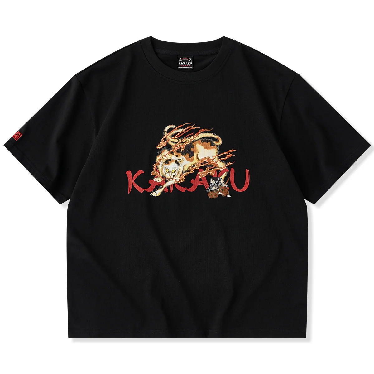 Karaku×Koma 「異形百物語」プリント&刺繍入りコットンTee