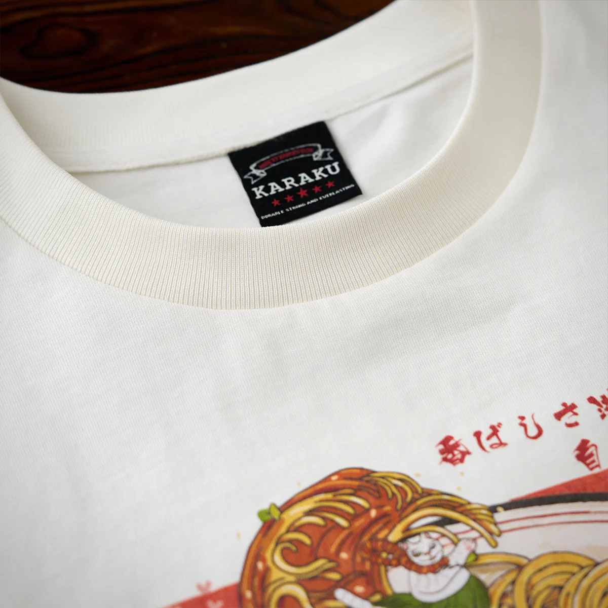 「ラーメン波サーフィン・フラダンス猫」プリントコットンTee - Image 9