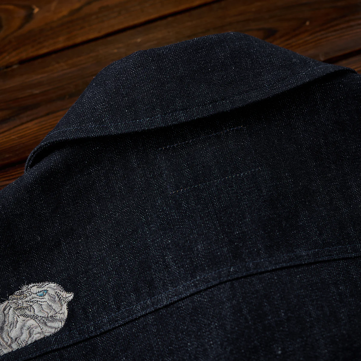 KARAKU×石黒亜矢子「白虎」刺繍切替 オーダーメイドデニムジャケット - Image 23