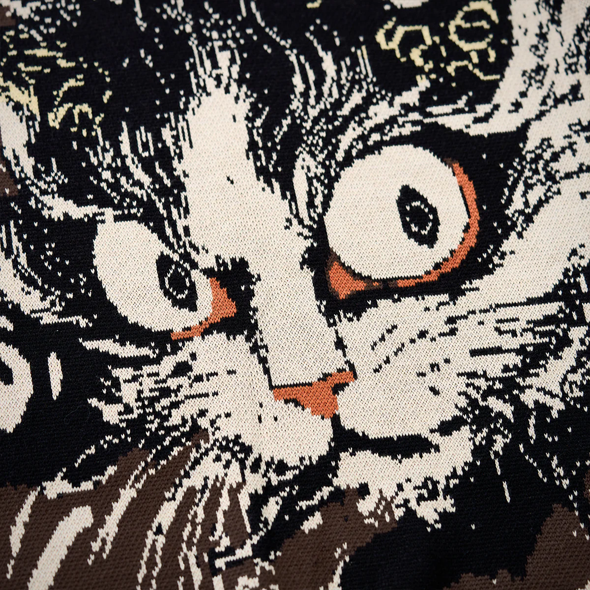 民間伝承「化け猫」浮世絵風ジャガードニットセーター - Image 14
