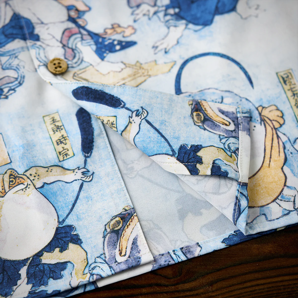 歌川国芳「かゑるづくし」浮世絵風プリント入りアロハシャツ - Image 14