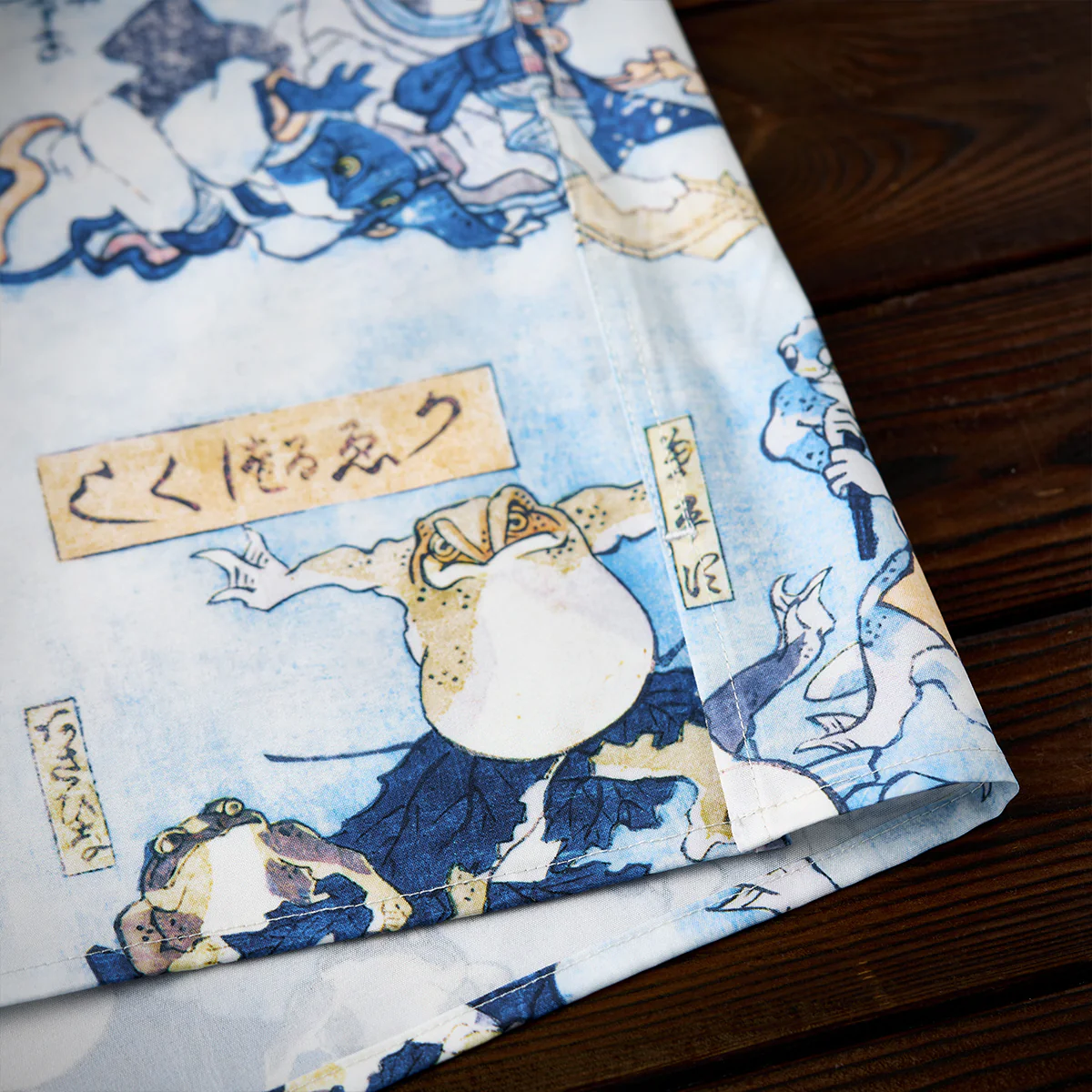 歌川国芳「かゑるづくし」浮世絵風プリント入りアロハシャツ - Image 15